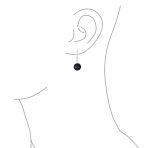 Simple Gemstone 8MM Bead Drop Ball Earrings Sterling Silver Birthstones Colors - Image 39