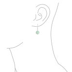Simple Gemstone 8MM Bead Drop Ball Earrings Sterling Silver Birthstones Colors - Image 64