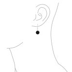 Simple Gemstone 8MM Bead Drop Ball Earrings Sterling Silver Birthstones Colors - Image 66