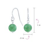 Set of 2 Natural Stone Bead Drop Earrings in Sterling Silver - Image 32