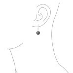 Simple Gemstone 8MM Bead Drop Ball Earrings Sterling Silver Birthstones Colors - Image 52