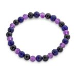 Natural Stone Multi Color Stackable Round 8MM Ball Beads Strand Stretch Bracelet - Image 56