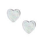 Romantic Bezel Set CZ Stud Earrings: Pink Blue Opal, Rose Gold Sterling Silver - Image 4