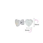 Lovers Bezel Set Green Jade Heart Stud Earrings Sterling Silver Gift - Image 23