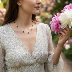 Bridal Tin Cup Freshwater Cultured Pearl Chain Station Necklace Sterling Silver - Image 21