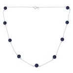 Bridal Tin Cup Freshwater Cultured Pearl Chain Station Necklace Sterling Silver - Image 4