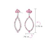 Cocktail Style Pink Tourmaline Large Open Teardrops Chandelier Earrings .925 Sterling Silver - Image 7