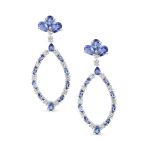 Cocktail Style Pink Tourmaline Large Open Teardrops Chandelier Earrings .925 Sterling Silver - Image 4