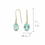 Tiny Aqua Blue CZ Flower Stud Earrings Aquamarine Cubic Zirconia 14K Gold Screw back - Image 5