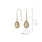Tiny Aqua Blue CZ Flower Stud Earrings Aquamarine Cubic Zirconia 14K Gold Screw back - Image 8