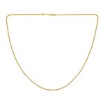 Genuine 10K Gold Diamond Cut Box Chain Necklace for Men Unisex 16-24 Inch - Image 3