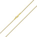 Real 14K Gold Strong Rolo Link Cable Cuban Chain Necklace 2MM Lobster Claw Clasp