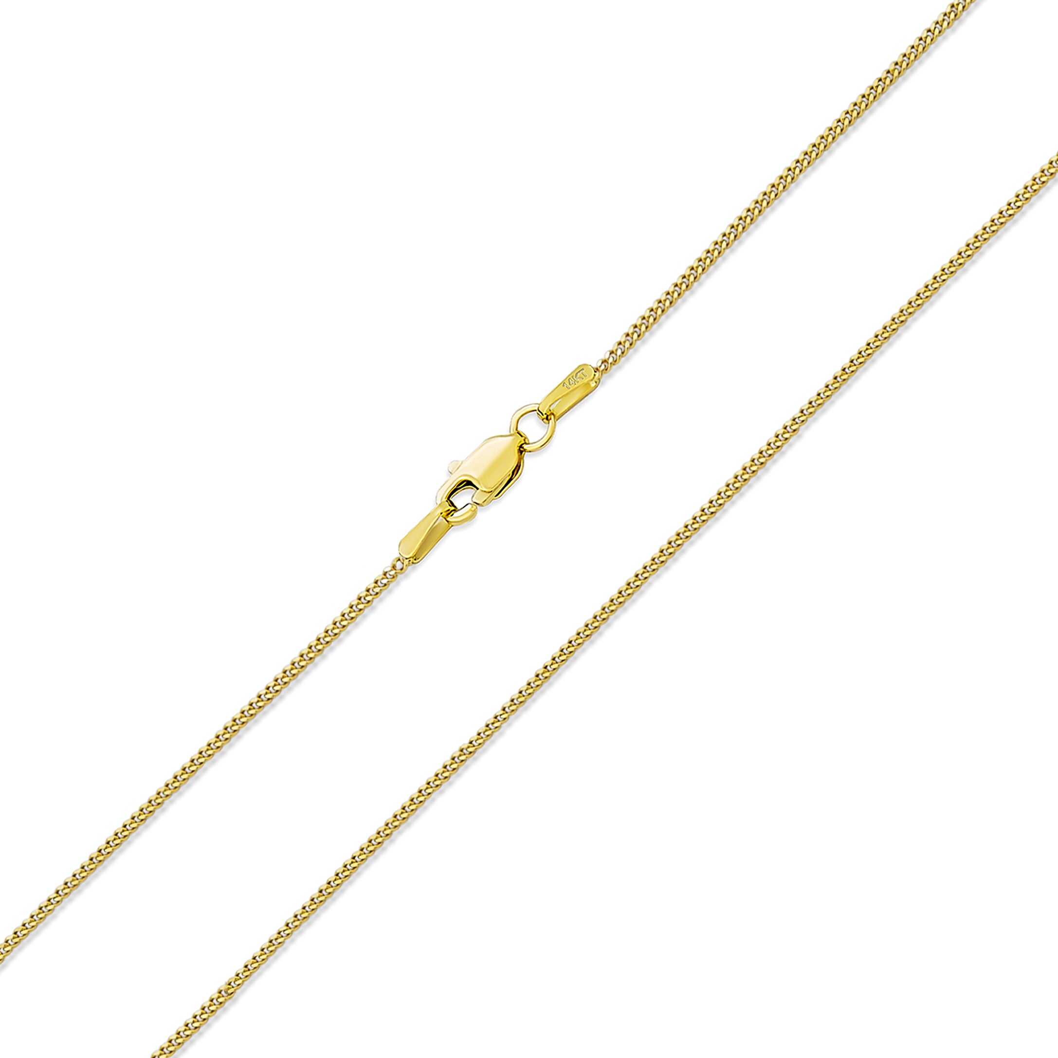 genuine-yellow-gold-14k-chain-fine-rolo-link-bs-14khlwcu050_11 Real 14K Gold Strong Rolo Link Cable Cuban Chain Necklace 2MM Lobster Claw Clasp - Image 1
