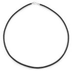Brown Black Leather Braided Necklace Pendant Cords Sterling Silver 14 -24 Inch - Image 19