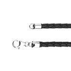 Brown Black Leather Braided Necklace Pendant Cords Sterling Silver 14 -24 Inch - Image 13