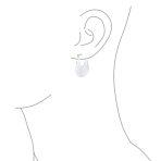 Geometric Modern Lightweight Oval Hoop Huggie Earrings Sterling Silver 1 Inch - Image 3