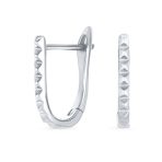 Modern Thin Huggie U Shape Hoop Earrings 14K Gold Plated .925 Sterling Silver