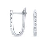 Modern Thin Huggie U Shape Hoop Earrings 14K Gold Plated .925 Sterling Silver