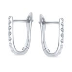 Modern Thin Huggie U Shape Hoop Earrings 14K Gold Plated .925 Sterling Silver - Image 3