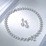 Vintage Style Cocktail CZ Marquise Cut Cubic Zirconia Statement Collar Necklace - Image 5
