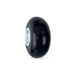 Smooth Opaque Murano Glass Charm Bead for European Bracelets Sterling Silver - Image 2