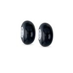 Set of 2 Smooth Opaque Murano Glass Charm Bead for Bracelets Sterling Silver - Image 4