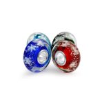 Christmas Charm Bead Snowflake Green Murano Glass Spacer for European Bracelets - Image 4