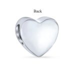 Heart Shaped God Mother Charm Bead 14K Gold Plated Sterling Silver for Bracelet - Image 4