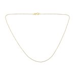 0.75MM Thin 14K Gold Cuban Curb Chain Necklace Rose White - Image 2