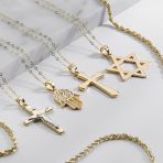 Genuine 14K Gold Pendant Necklace Star of David Amulet for Spiritual Protection - Image 5