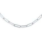 Solid 14K Gold Over Sterling Silver Italian Paperclip Chain Necklace for Men - Image 3