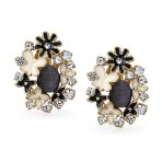 Multicolor Butterflies Flower Clip-On Earrings Non-Pierced Ears - Image 4