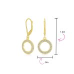 Elegant Geometric CZ Dangle Chandelier Earrings in Gold or Silver for Bridals - Image 8