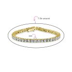 Classic 12CTW Cubic Zirconia Solitaire CZ Tennis Bracelet Gold Plated 7.5 Inch - Image 13