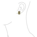Set of 2 Speckled Hammered Leopard Clip-On Earrings - Image 3