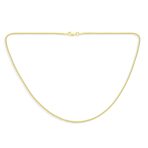 Slender 3MM Caviar Coreana Popcorn Chain Necklace Gold Plated Sterling Silver - Image 2