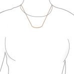 Minimalist Curved Bar Pendant Necklace in 14K Rose Gold Plated Sterling Silver - Image 5