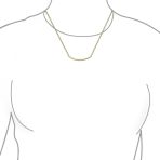 Minimalist Curved Bar Pendant Necklace in 14K Rose Gold Plated Sterling Silver - Image 4
