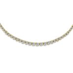 Classic Graduated CZ Cubic Zirconia Statement Tennis Necklace Silver Plated - Image 4