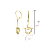 Equestrian Equine Horse Gift Dangle Snaffle Horse-bit Earrings Gold Plated .925 Sterling Silver - Image 8