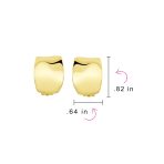 Geometric Hammered Dome Half Hoop Clip-On Earrings For Non-Pierced Ears - Image 9