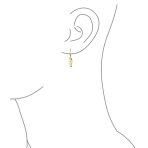 Nautical Fishbone Dangle Earrings Sterling Silver Leverback - Image 6