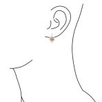 Set of 3 Crystal Flower Gold Plated Drop Earrings Lever Back - Image 7