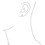 Peace Symbol Pendant Charm Necklace and Earring Set Gold Plated Sterling Silver - Image 5
