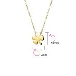 Celtic Shamrock Good Luck Charm Clover Pendant Necklace 14K Gold Plated Silver - Image 8