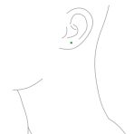 Set of 3 Tiny Blue Red Pink CZ Stud Earrings Gold Plated Sterling Silver - Image 15