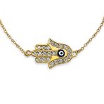 Turkish Amulet Evil Eye Chain Link Bracelet Gold Plated - Image 4