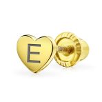 Tiny Minimalist 14K Gold Cartilage Ear Stud Helix Daith Heart Earring Screw Back - Image 6