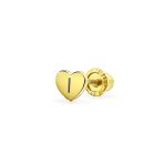 Tiny Minimalist 14K Gold Cartilage Ear Stud Helix Daith Heart Earring Screw Back - Image 10