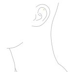 Tiny Minimalist 14K Gold Cartilage Ear Stud Helix Daith Heart Earring Screw Back - Image 64